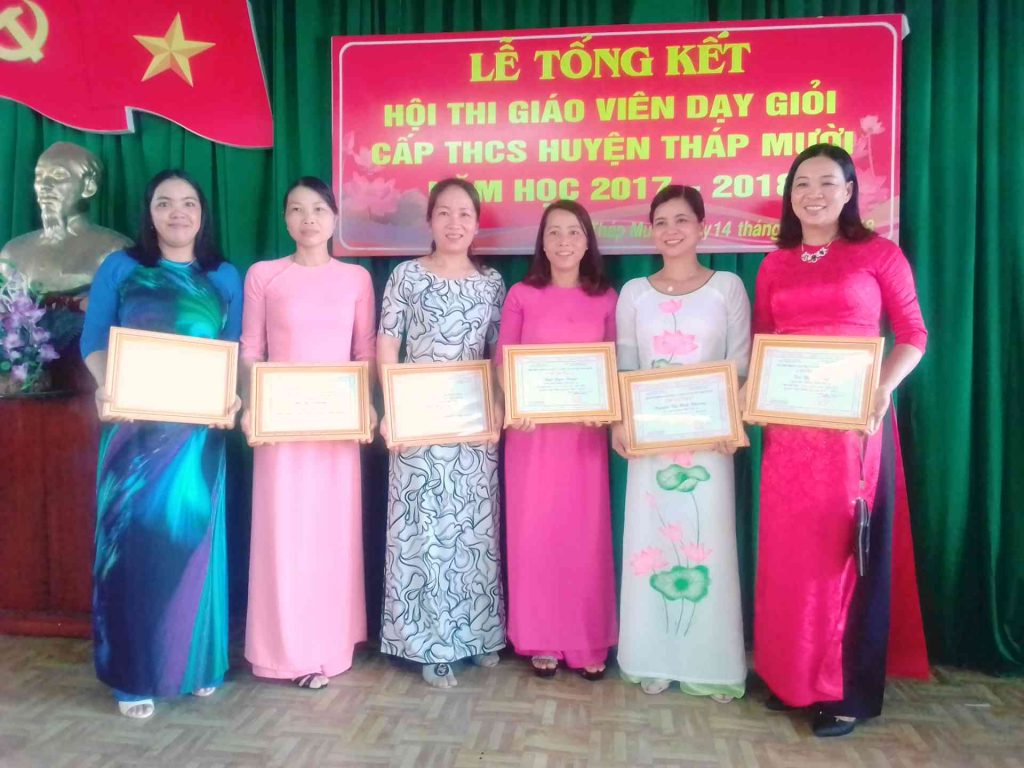 Những Giáo viên đạt giải Hội thi giáo viên giỏi vòng huyện của trường